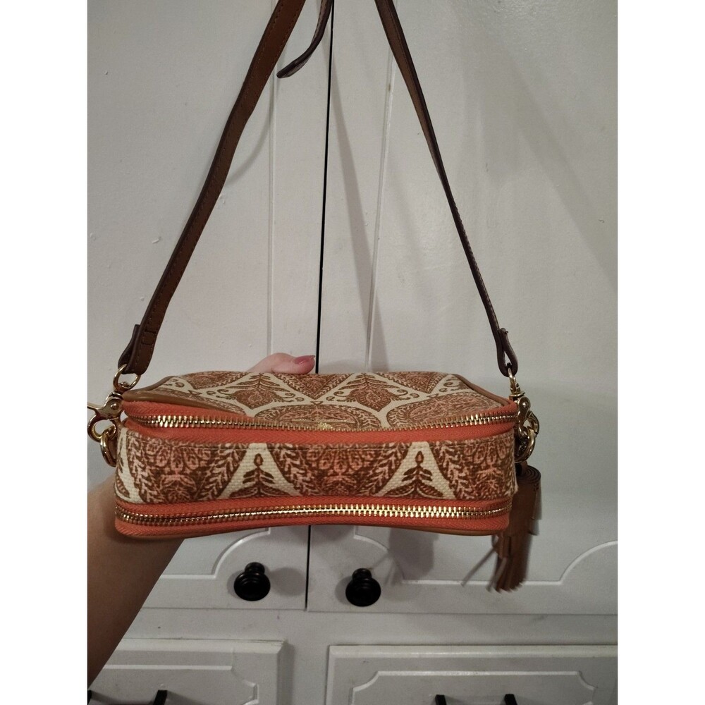 Spartina 449  Zipped Crossbody Handbag Purse Tassel - Picture 8 of 12